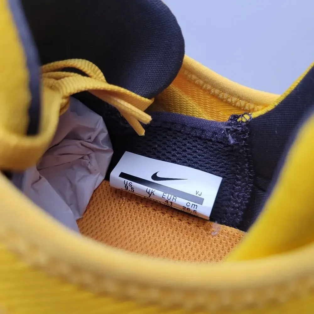 Nike Free RN 2018 Cheetah Print Yellow Low Top Lace-Up Sneakers Size 9.5